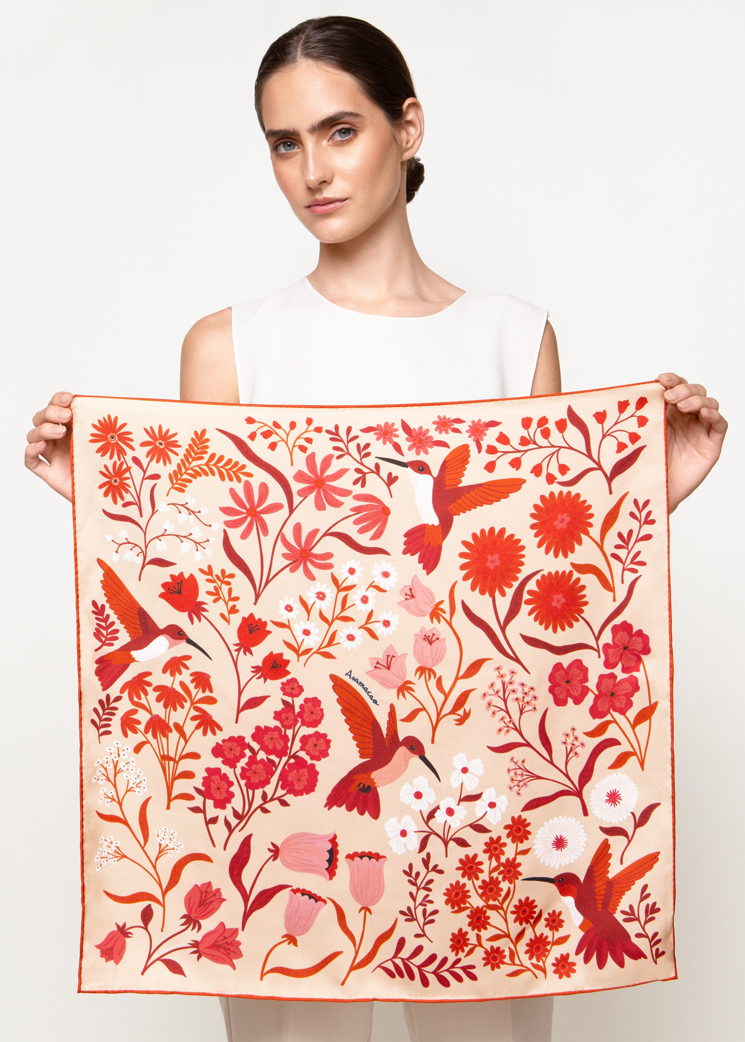 Pañoleta Eria Rosada 55x55